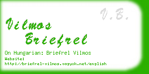 vilmos briefrel business card